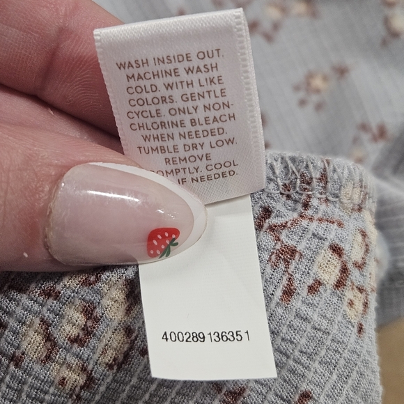 LC Lauren Conrad Floral Lace Trimmed Sleeveless Tank Top Light Blue Size Medium - Picture 8 of 14